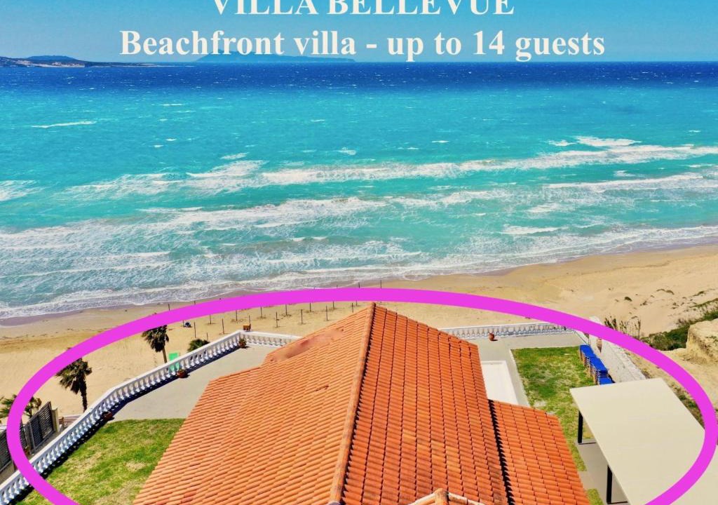 Agios Stefanos Avliotes Villa | Beachfront Villa Bellevue by DadoVillas