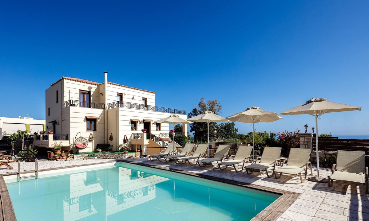 Roussospiti Villa | Rosemary Villa, 45m2 pool, large terrace, walking distance to shops