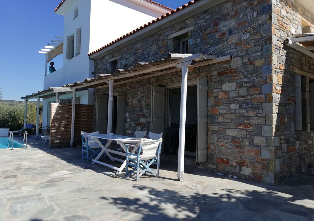 South Pelion Apartment | Whole villa # for 4 adults + 4 children - panorama sea view with pool