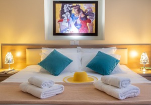 One Bedroom Apartment with a breezy Sea-View balcony. Breakfast included.