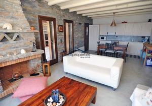 Stone built villa with a swimming pool and a fantastic sea view in Koundouros