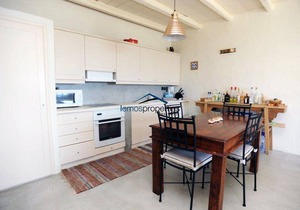 Unique stone villa with a swimming pool and sea view in Koundouros
