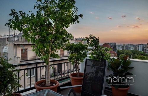 Kinosargous Apartment | 59m² homm Loft- Penthouse with Acropolis View,2ppl