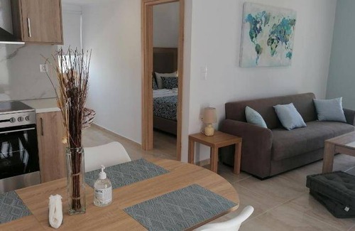 Paralia Kourna Apartment | 60 m² Serviced apartment ∙ 2 bedrooms ∙ 7 guests