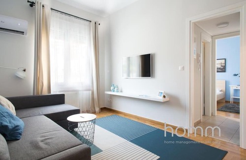 Makrigianni Apartment | Acropolis cozy blue flat