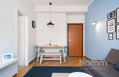 Makrigianni Apartment | Acropolis cozy blue flat