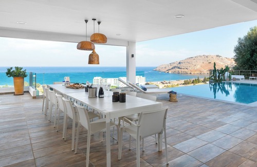 Vlicha Villa | Luxury Villa Oceania Lindos with Private Infinity Pool and Seaview