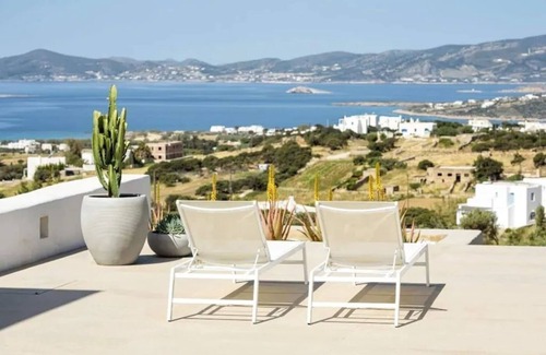 Paros Villa | Panoramic Vineyard Villa w/Large Private Pool 18m