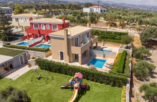 Adelianos Kampos Villa | 800m. from the sea, Private Pool, Free Breakfast, Sea View, Family Friendly