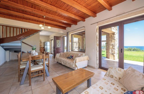 Kolymbari Villa | A stone villa with private pool and panoramic sea view