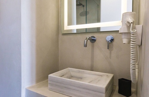 Agios Romanos House | Alluring Tinos See Front Suite | Myrrini Suite | Breathtaking Sea Views | Private Furnished Terrace | Pet Friendly | Shared Outdoor Pool | Prime Location | Agios Romanos