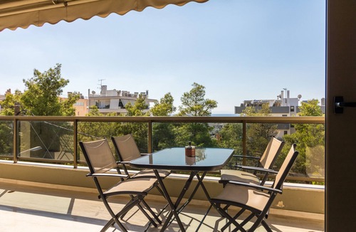 Alimos Apartment | Amazing 2 bdrm Sea View Holiday Apt