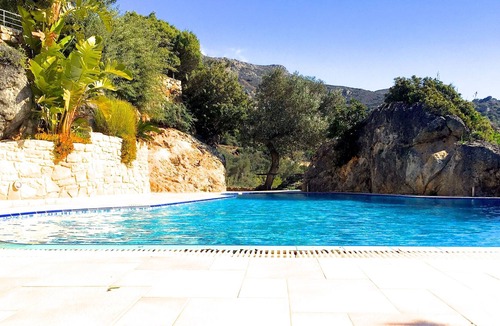 Anidri Apartment | Apartment Agapie Zoe with 100 sqm pool, near the beach, sea view Anidri Beach