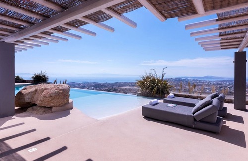 Paraga Villa | Athena | Panoramic Mykonos town & sunset view| Big infinity pool