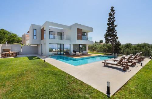Pyrgos Psilonerou Villa | Avra & Ostria Villa, Pirgos-Villas,Heated pool , amazing sea view