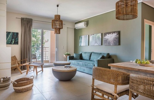 Karavomylos Villa | Deluxe Kefalonia Apartment | Apartment Menta | 1 Bedroom | pool | Sea View |.