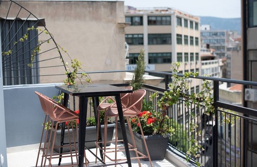 Monastiraki Apartment | Designer penthouse with huge private balcony, Acropolis view