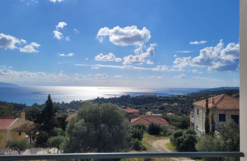 Leivathos Apartment | Family-sized condo with stunning view - Evangelia's Residence
