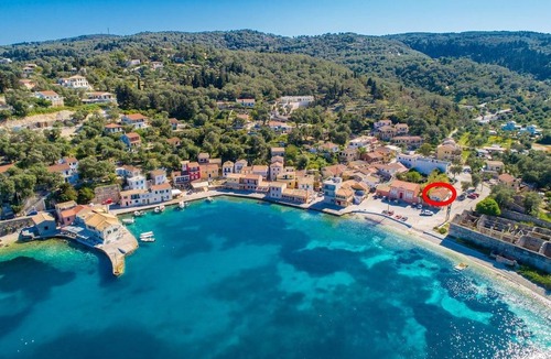 Longos Apartment | Limani: Walk to Beach, Sea Views, A/C, Car Not Required