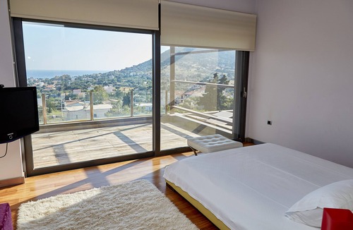 Kropia Villa | Luxurius, modern, private villa w/pool, seaviews at Lagonisi, Athens Riviera