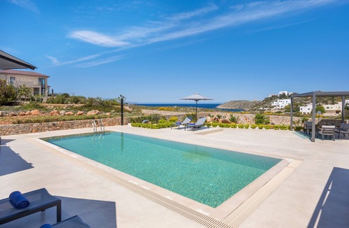 Tersanas Villa | Modern villa with private heated pool and great view!