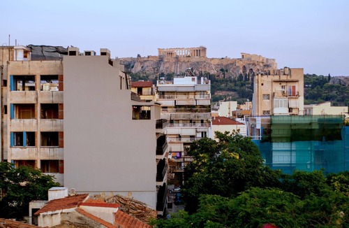 Kerameikos Apartment | Modern-vintage apartment with Acropolis Viewn500m metronHistorical Center