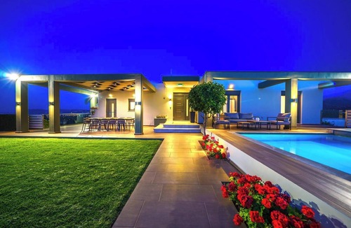 Agia Villa | MythicOlive one floor Private Pool villa with playground