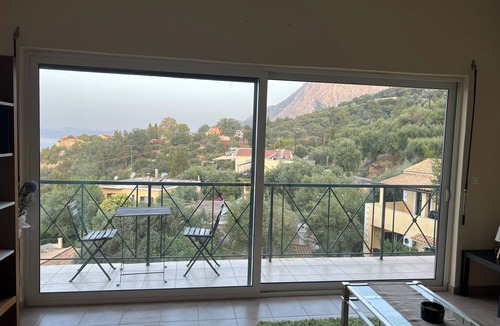 Barbati Apartment | Nissaki Rooftop Oceanview two bedroom apartment with WiFi and air conditioning
