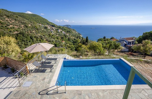 Xanthi Region Villa | Olea Skopelos villa with breathtaking sea view and swimming pool