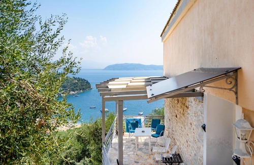 Vlachatika House | Penelope Stone: Charming 2-story House above Kalami, Corfu