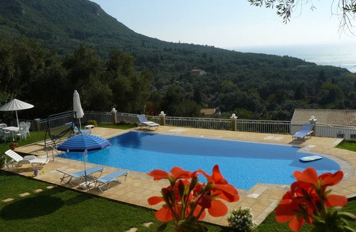Skala Villa | Private Villa with superb seaview, swimming pool, garden, parking, pet friendly