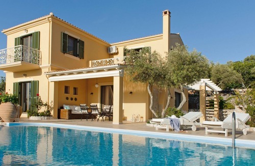 Kavallos Villa | R 248 3 bedroom Grand Villa with Private Pool and BBQ, Ionian Sea Views Breakfast Inc