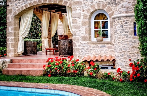 Platanias Town Villa | Rock House's Villa Melody, secluded with private pool and garden, very quiet!