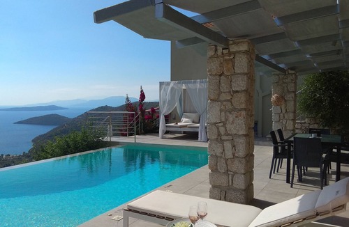 Fternon Villa | Sunny Villa Ilios over Mikros Gialos near Sivota