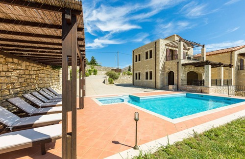 Lefkogeia Villa | Thalia Villa Private pool, amazing sea views, walking distance to shops