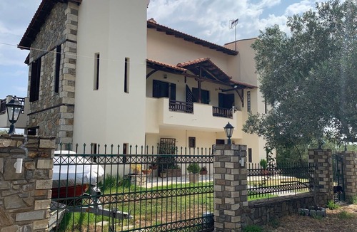 Vourvourou House | Thea Thalassa Sea View stone tranditional villa/hot tub-5 min from the beach