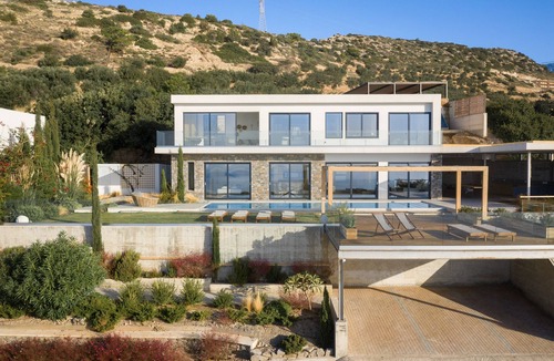 Koutsounari Villa | Villa Ammos, great view by the beach, next to the sea