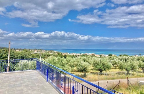 Aipeia Villa | Villa Blue Cocoon - Chrani Messinia Peloponnese Sea View Rooftop Beach 550 m