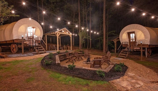 Beautiful Glamping Wagon Great for Outdoor Adventures in Tennessee