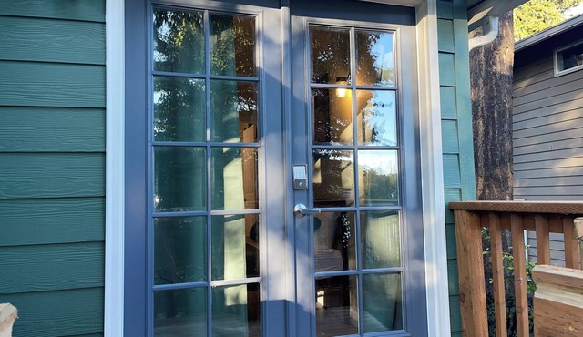 Gray Door at Lake Serene
