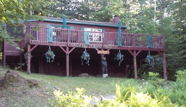 Romantic getaway, private cabin overlooking Sawyer Lake WIFI, TV, AC, Heat