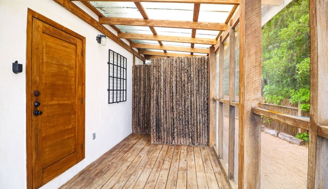 Secluded seaside cabana with beach access, ocean view, hammock & partial AC
