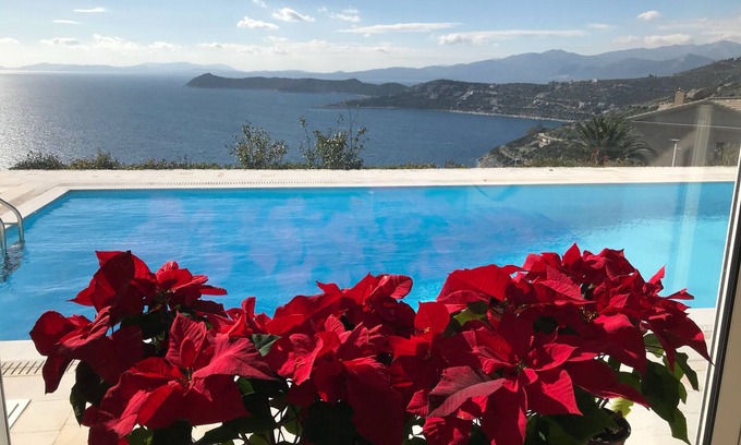 Marathon Villa | Anemolia Luxury Villa with private pool and amazing sea view