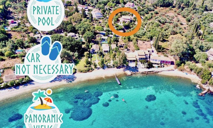 Kassiopi Villa | Beach Villa Petros with private pool by DadoVillas