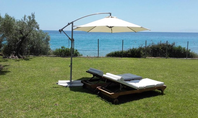 Kassandra Villa | BEACHFRONT DETACHED VILLA on a "PRIVATE" BEACH
