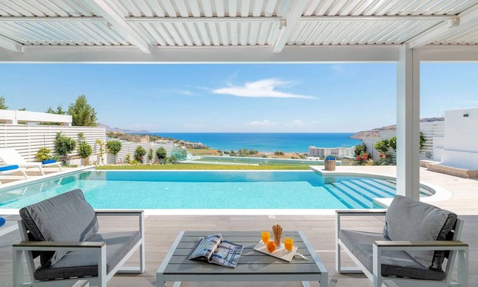 Vlicha Villa | Executive Rhodes Villa | Villa Vrachos | Stunning Sea Views | 3 Bedrooms |.