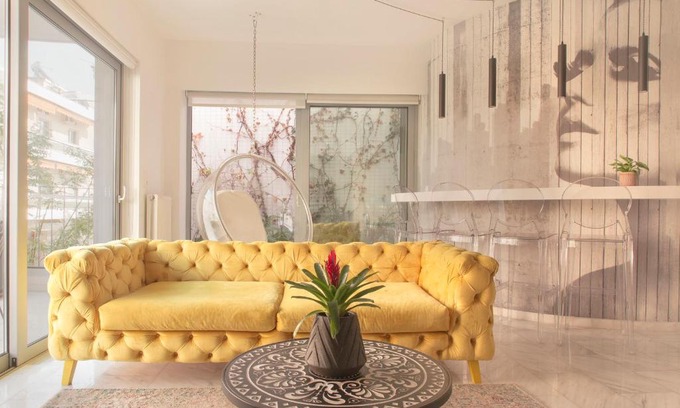 Filopappou Apartment | Living Stone Bronze