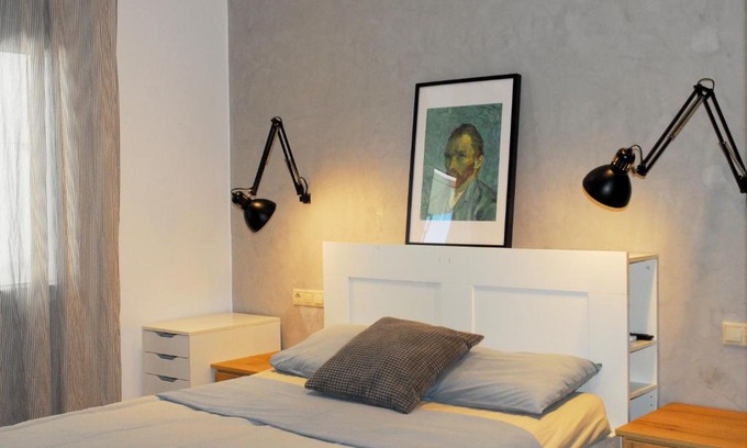 Heraklion Apartment | Modern house with garden and bathroom TV in front of the Venetial Walls