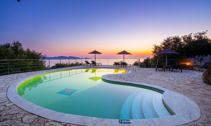 Fiskardo Apartment | Stone Cottages, Elia sea view-shared pool