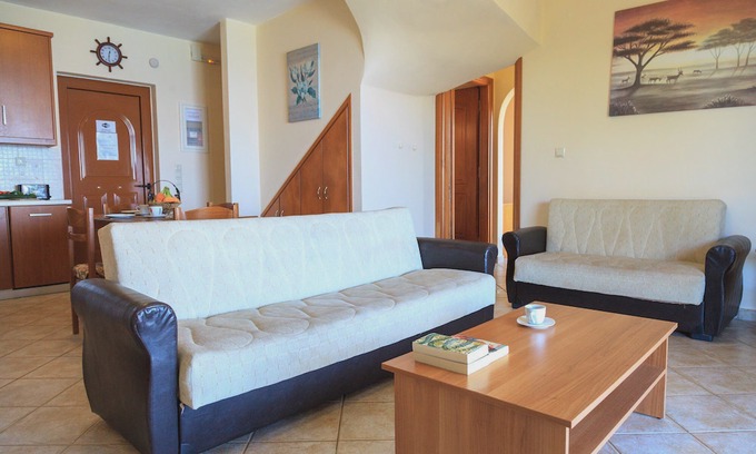 Mesovounia Villa | Villa Aetos: Large Private Pool, Sea Views, A/C, WiFi, Eco-Friendly